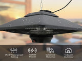 Hanging Electric Patio Heater with 2 Power Settings, 1000/2000W Waterproof Ceiling Mounted Aluminium T3398P548505