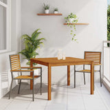 Garden Dining Set 3 pcs Grey Solid Acacia Wood 3365530