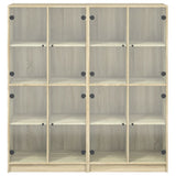 Bookcase with Doors Sonoma Oak 136x37x142 cm Engineered Wood 3206519