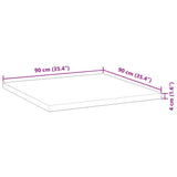 Table Top Square 90x90x4 cm Solid Wood Acacia 4008729