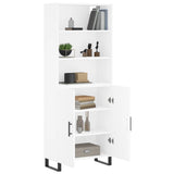 Highboard White 69.5x34x180 cm Engineered Wood 3189277