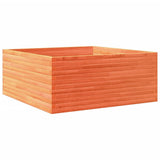 Garden Planter Wax Brown 110x110x46 cm Solid Wood Pine 3282436