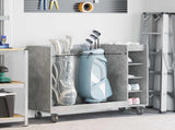 Golf Cabinet with Wheel Plain Concrete Grey 120 x 45 x 98 cm 899474