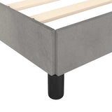 Bed Frame without Mattress Light Grey 135x190cm Double Velvet 349905