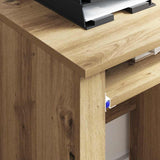 Desk with Wheels Artisan Oak 91 x 50 x 77 cm Engineered Wood 869537