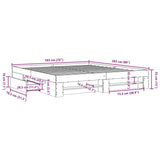 Bed Frame without Mattress White 180x200 cm Super King Engineered Wood 3295450