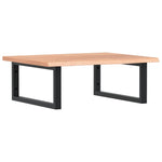 Basin Shelf Wall Mounted Steel and Solid Wood Oak 3302605