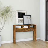 Console Table Smoked Oak 105x30x80 cm Engineered Wood 815939