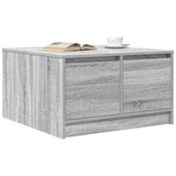 Coffee Table with Drawers Grey Sonoma 70.5x70x40 cm 3328413