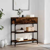 Console Table Smoked Oak 72.5x25x75 cm Engineered Wood 834187