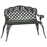 Garden Bench Green Cast aluminium Medium Durable Garden Bench 317741