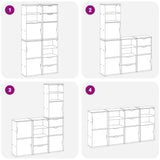 Side Cabinets 4 pcs "ODDA" 40x24x79 cm Solid Wood Pine 3365348
