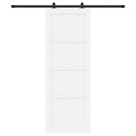 Sliding Door Manual ORKDAL White and black 83 x 232 cm 3333481
