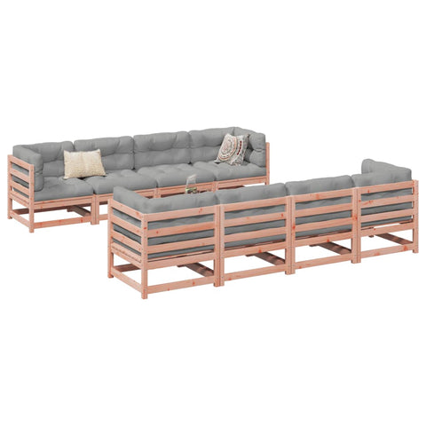 ZNTS 9 Piece Garden Sofa Set Solid Wood Douglas Fir 3299356