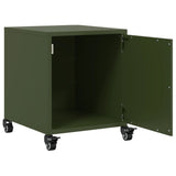 ZNTS Bedside Cabinets 2 pcs Olive Green 36x39x43.5 cm Steel 846623