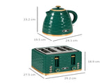 3000W 1.7L Rapid Boil Kettle & 4 Slice Toaster, Kettle and Toaster Set with 7 Browning Controls and T3398P344648