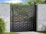 Garden Gate Black 100x125 cm Steel Cross Design 4101000