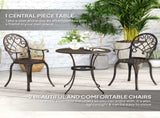 Three-Piece Elegant Aluminium Garden Set - Bronze Tone T3398P323815