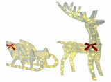 Reindeer Pull Sleigh LOVIISA 200 LEDs Warm White 42049668