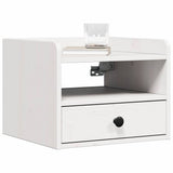Bedside Table White 38 x 36 x 29.5 cm Solid pine wood 873513