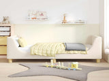 Children's Bed Frame with Headboard Cream 80 x 160 cm 42010854