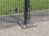 Welded Wire Fence with Concrete Base 25 x 1.2 m Grey Mesh 3352557