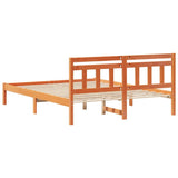 Bed Frame Brown 140 x 200 cm Solid Pine Wood 872373