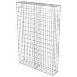 143579 Gabion Wall with Covers Galvanised Steel 100x20x150 cm