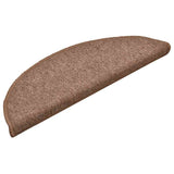 Stair Mats 30 pcs 56x17x3 cm Brown Half Round 3365744
