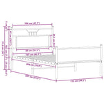 Bed Frame without Mattress Sonoma Oak 107x203 cm Engineered Wood 4106976