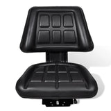 ZNTS Tractor Seat with Backrest Black 210156