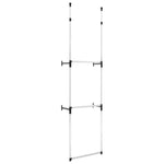 ZNTS Telescopic Wardrobe System with Rods Aluminium 321112