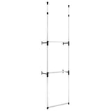 ZNTS Telescopic Wardrobe System with Rods Aluminium 321112