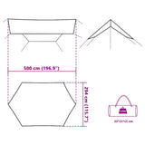 Camping Tarp Grey and Orange 500x294 cm Waterproof 94672