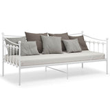 Sofa Bed Frame without Mattress White Metal 90x200 cm 324756