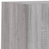 4 Piece TV Wall Units with LED Grey Sonoma Engineered Wood 3216666