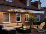 Manual Awning Frame with LEDs Yellow and White 3.5 x 2.5 m 3420593