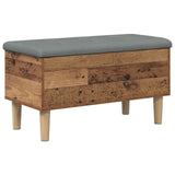 Storage Bench with Cushion Oak Wood 82 x 42 x 46 cm 8017741