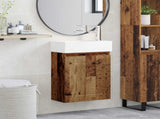 Bathroom Vanity Unit with Tap Old Wood 45.5 x 25.5 x 84 cm 889499