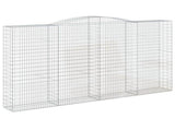 Arched Gabion Baskets 6 pcs 400x50x220/240 cm Galvanised Iron 3147078