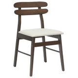 Dining Chair 2 pcs Light Brown and Light Solid Rubber Wood 42020510