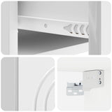 Wall-Mounted Bedside Cabinet High Gloss White 33 x 34.5 x 20 cm 898093