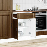 Kitchen Base Cabinet Lucca Brown Oak Engineered Wood 853734