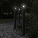 Outdoor Floor Lamps with Outlet 3pcs Black 110cm Stainless Steel 4006380