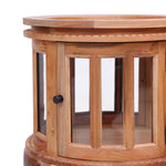 Vitrine Cabinet Natural 50x50x76 cm Solid Mahogany Wood 283844