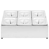 Gastronorm Container Holder with 6 GN 1/6 Pan Stainless Steel 51224