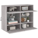 TV Wall Cabinet with LED Lights Grey Sonoma 78.5x30x60.5 cm 837104