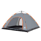 Camping Tent 5-Person Grey and Orange Quick Release 4004175
