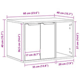 Cat Litter Box Enclosure Concrete Grey 60x40x40 cm Engineered Wood 857727