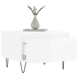 Coffee Tables 2 pcs High Gloss White 50x46x35 cm Engineered Wood 830865